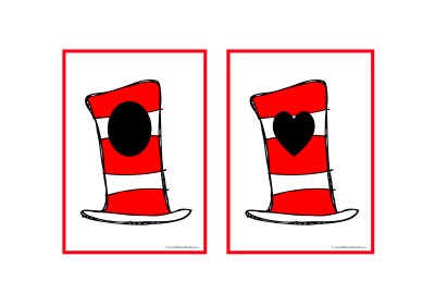 Dr Seuss Hat Shapes Matching