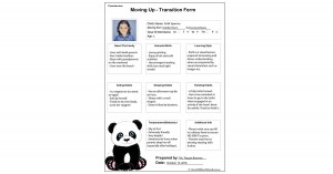 Moving Up - Transition Form Template