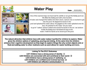 Water Play Observation