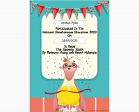 Certificate For National Simultaneous Storytime 2023