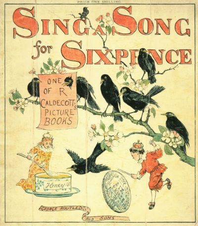 Sing A Song of Sixpence Bone China Thimble B/23 