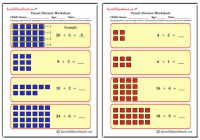 Visual Division Worksheets (No Remainders)