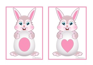 Easter Bunny Shapes Match