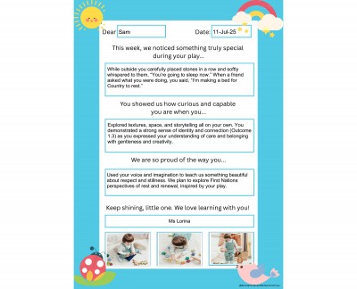 Learning Story Letter